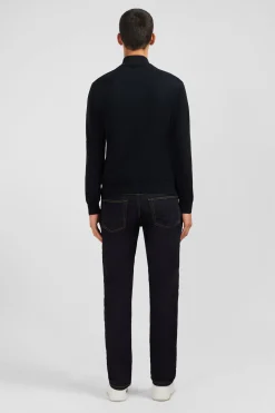 Cardigan noir zippé en coton