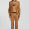 Cardigan zippé en coton milano camel coupe Regular