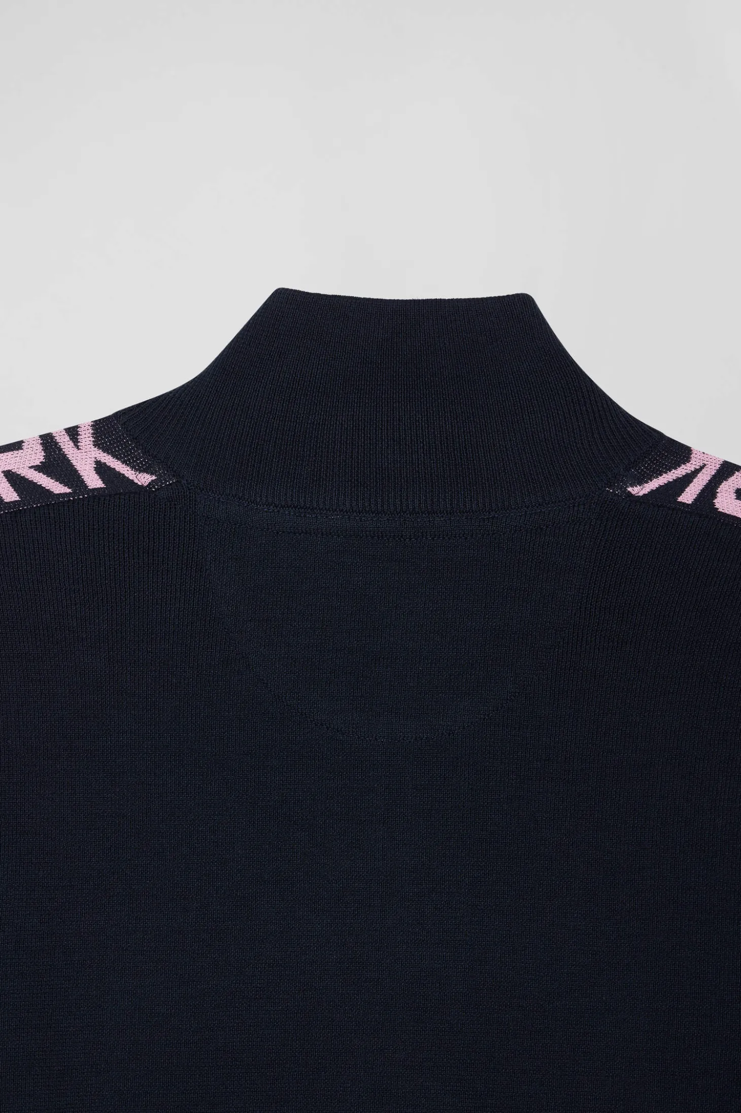 Cardigan zippé en coton milano bleu marine coupe Regular