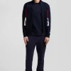 Cardigan zippé XV de France en coton bleu marine coupe Regular détails tricolores