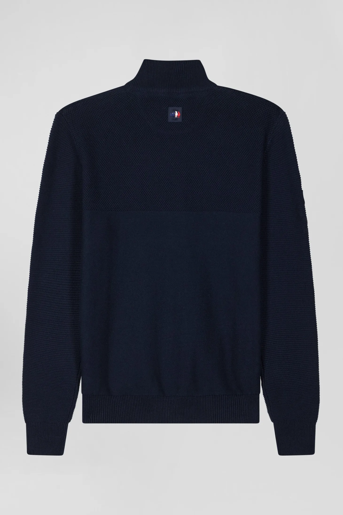 Cardigan zippé XV de France en coton bleu marine coupe Regular