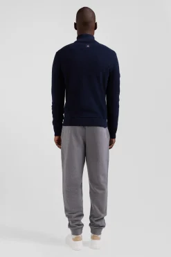 Cardigan zippé XV de France en coton bleu marine coupe Regular