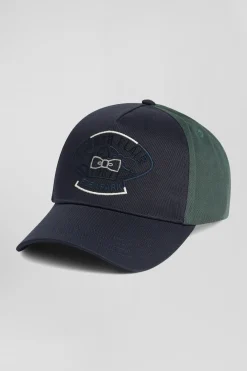 Casquette bicolore en coton vert