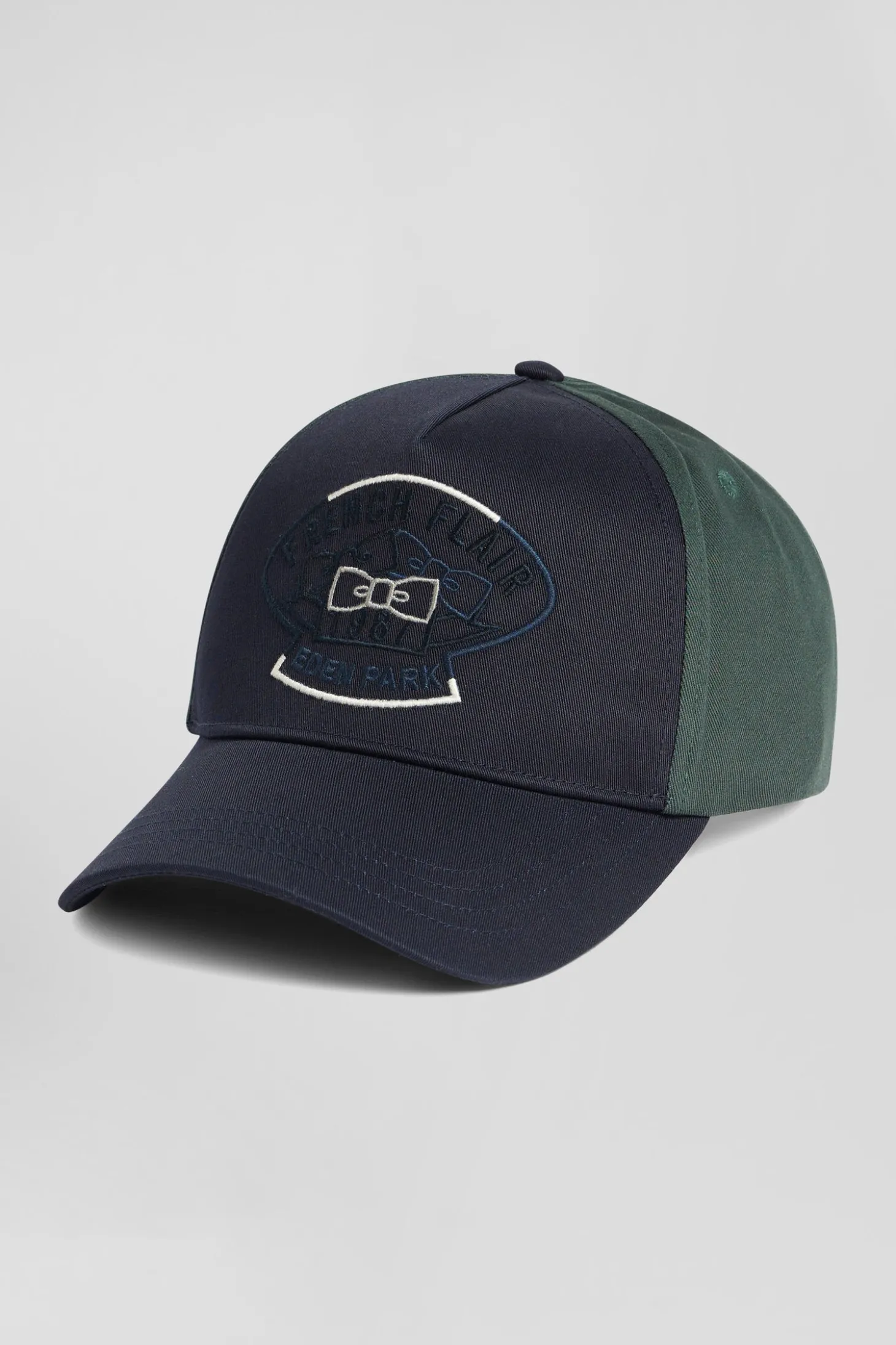 Casquette bicolore en coton vert