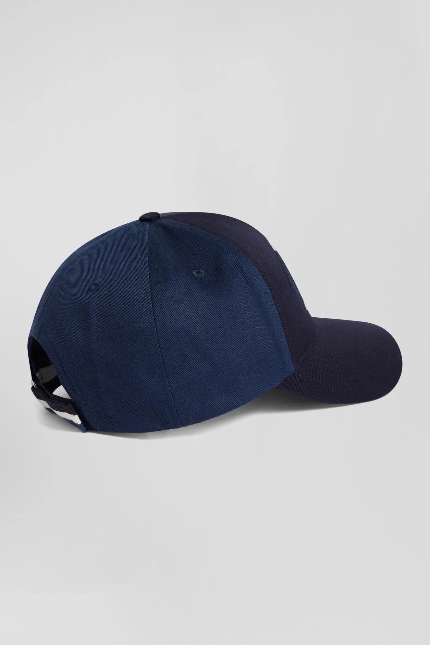 Casquette bicolore en coton bleu foncé