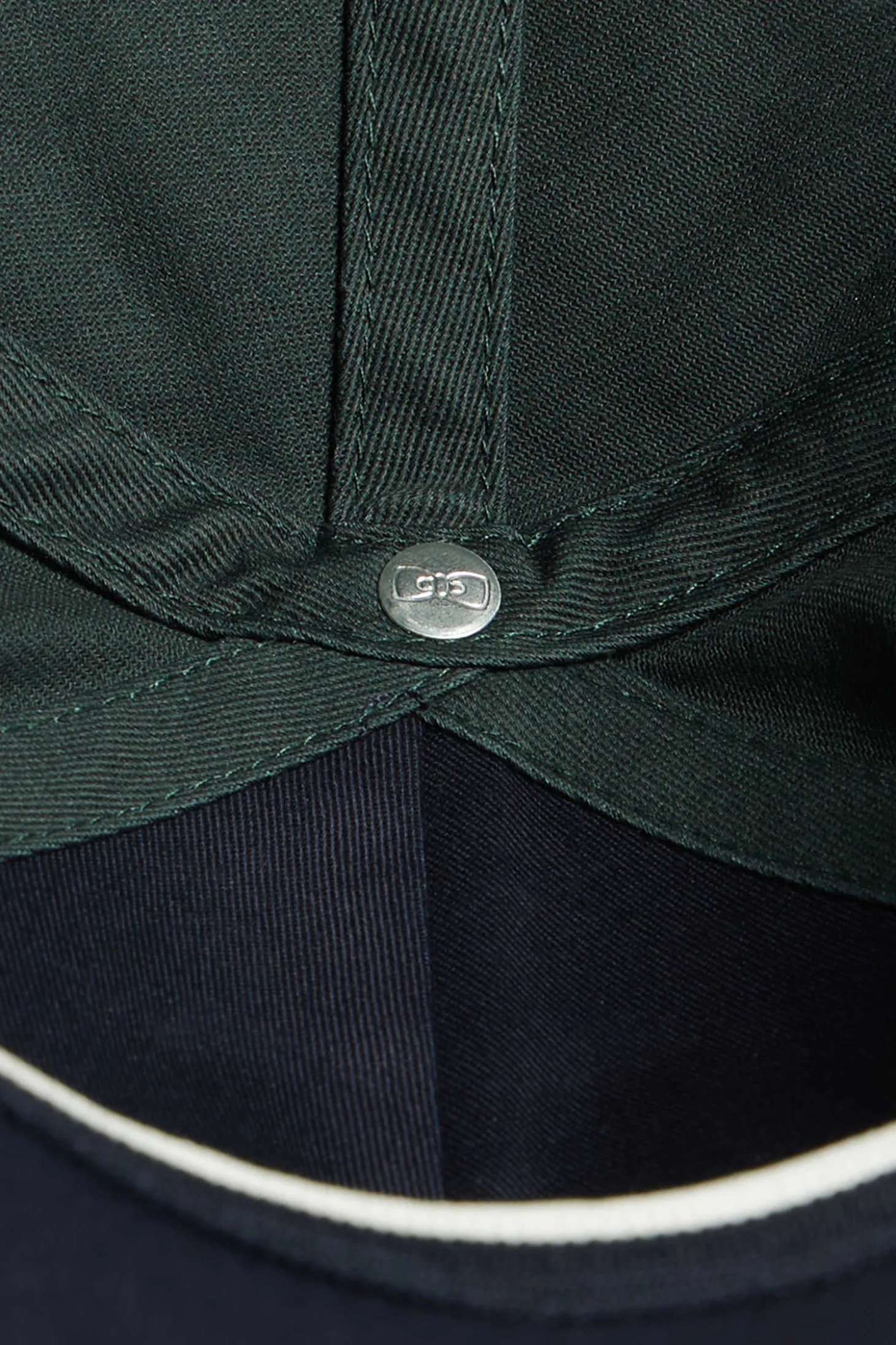 Casquette bicolore en coton vert