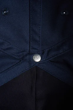 Casquette bicolore en coton bleu foncé