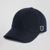 Casquette bleu marine badge gomme galon tricolore
