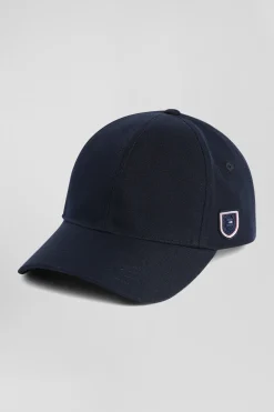 Casquette bleu marine badge gomme galon tricolore