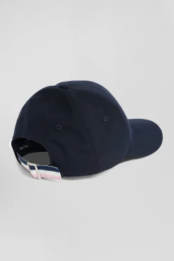 Casquette bleu marine badge gomme galon tricolore