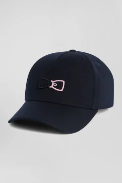 Casquette bleu marine broderie nœud papillon