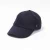 Casquette bleu marine unie en coton