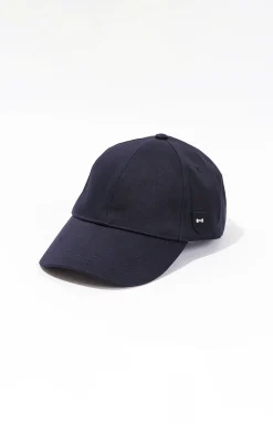 Casquette bleu marine unie en coton