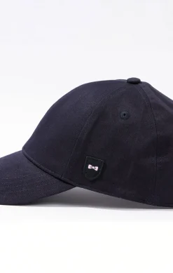 Casquette bleu marine unie en coton