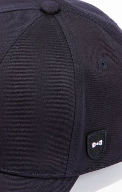 Casquette bleu marine unie en coton