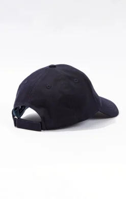 Casquette bleu marine unie en coton