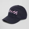 Casquette en coton bleu marine nœud papillon