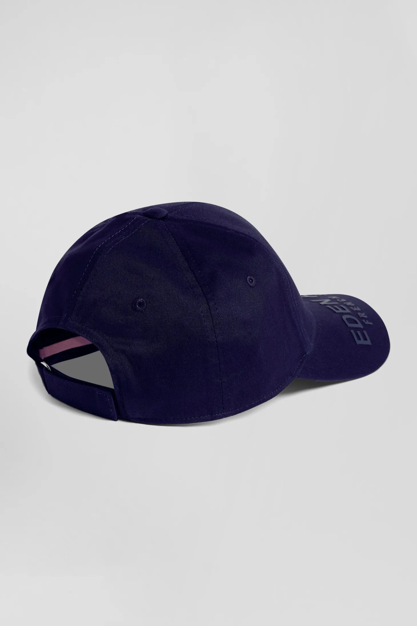 Casquette en coton bleu marine visière siglée