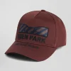 Casquette en coton bordeaux nœud papillon