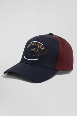 Casquette en coton bordeaux et marine