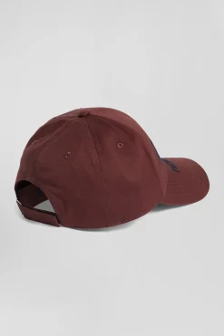 Casquette en coton bordeaux nœud papillon