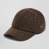 Casquette en laine mélangée marron