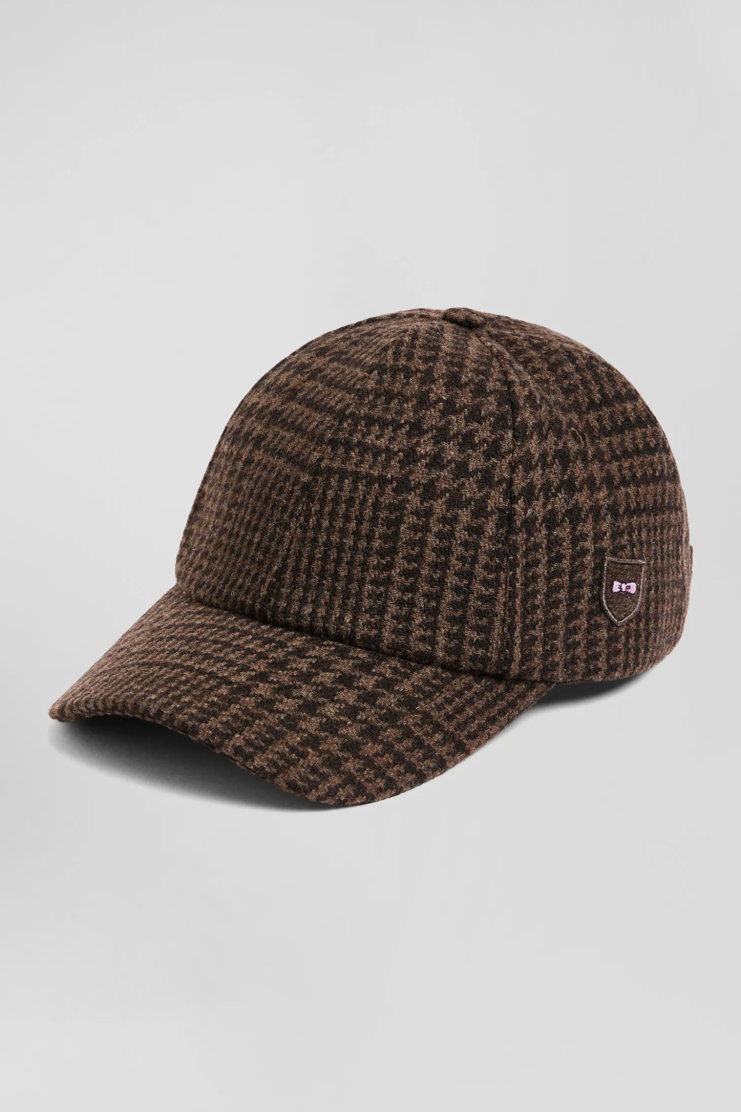 Casquette en laine mélangée marron