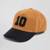 Casquette en laine mélangée camel broderie 10