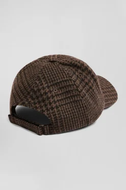 Casquette en laine mélangée marron