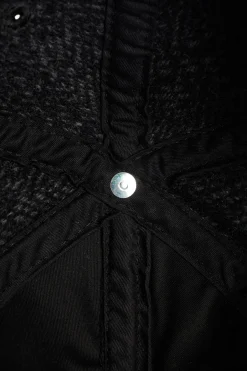 Casquette en laine mélangée gris anthracite