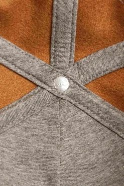 Casquette en laine mélangée camel broderie 10