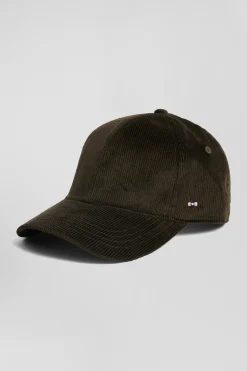 Casquette en velours côtelé kaki