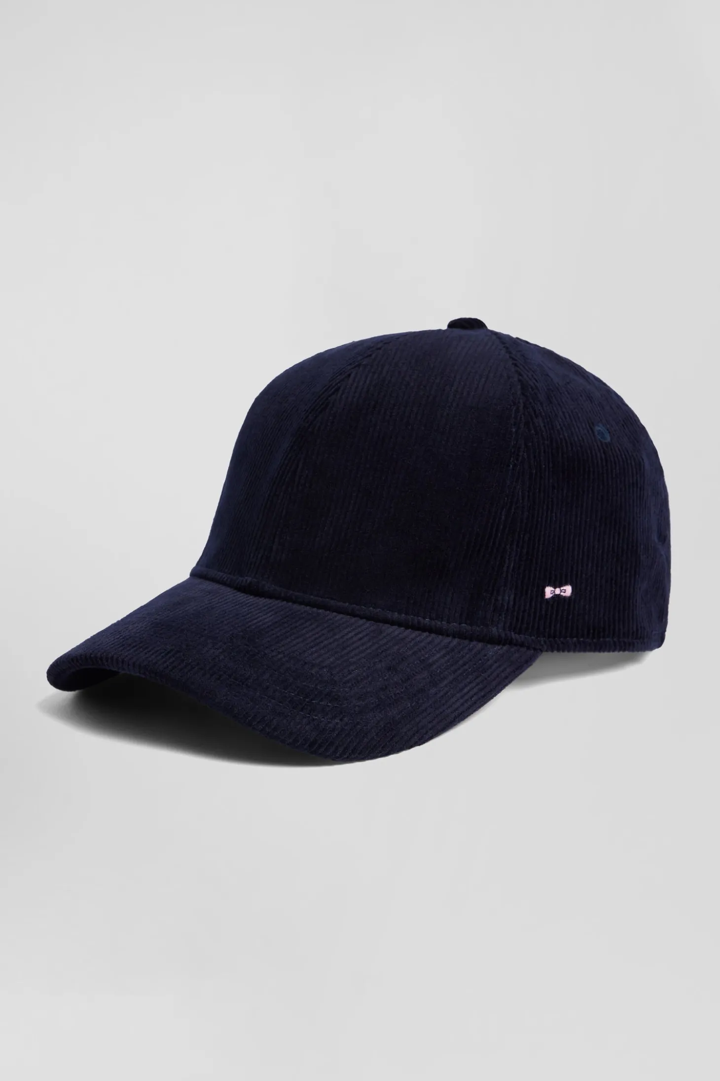 Casquette en velours côtelé bleu marine