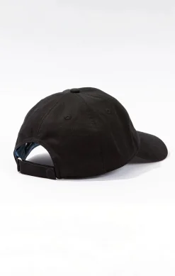 Casquette noire unie en coton