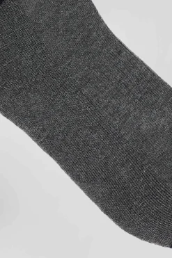 Chaussettes en coton stretch grises à bords cerclés Eden Park