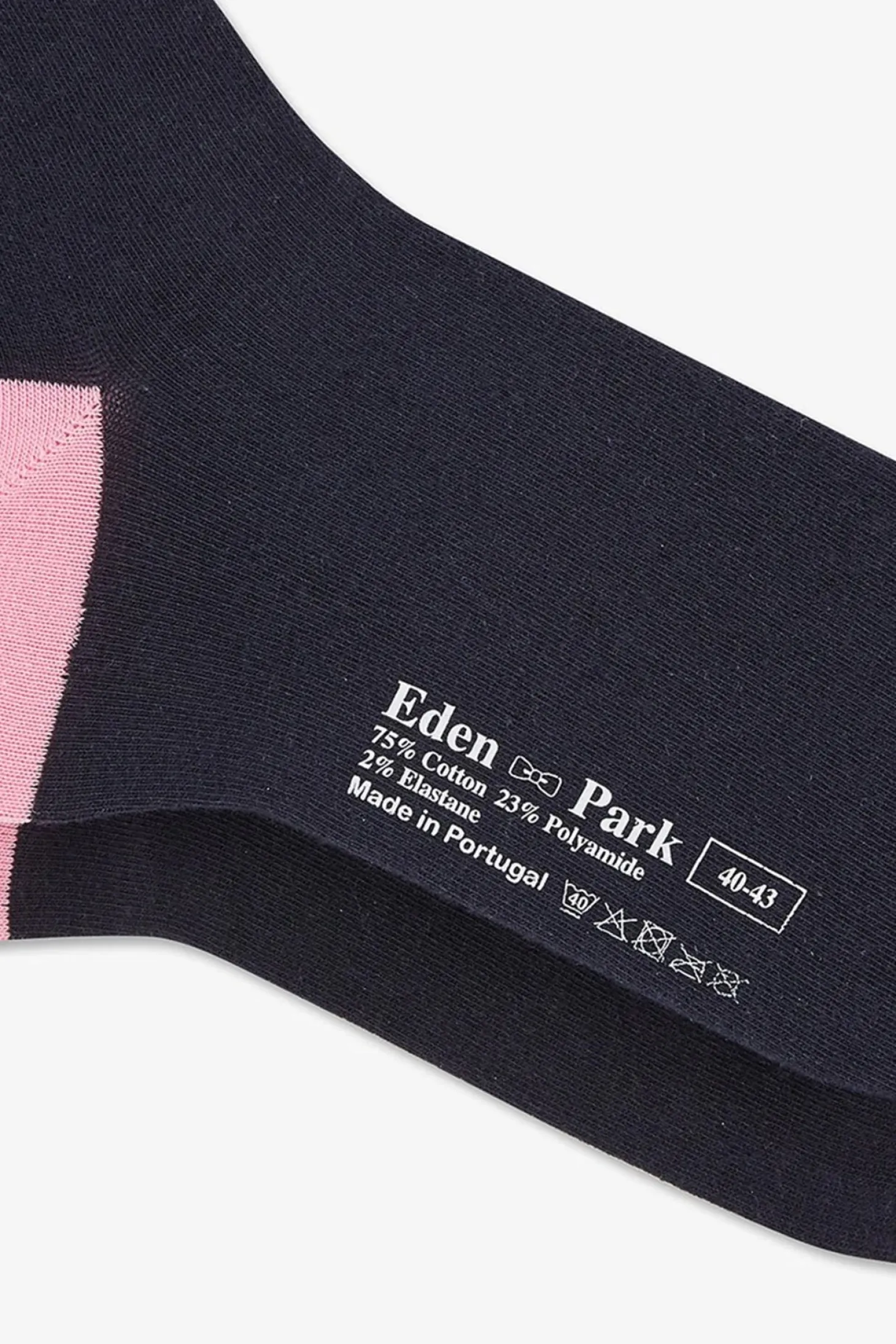 Chaussettes montantes bleu marine color-block