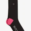 Chaussettes montantes noires color-block