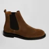 Chelsea boots en cuir de vachette marron