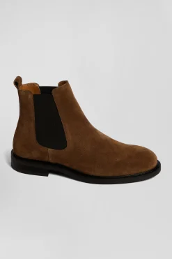 Chelsea boots en cuir de vachette marron