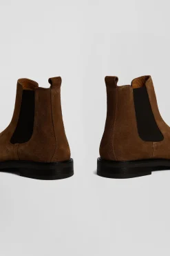 Chelsea boots en cuir de vachette marron