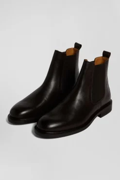 Chelsea boots en cuir marron