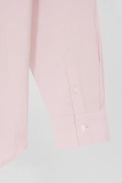 Chemise à carreaux en coton rose à poches plaquées coupe Relaxed