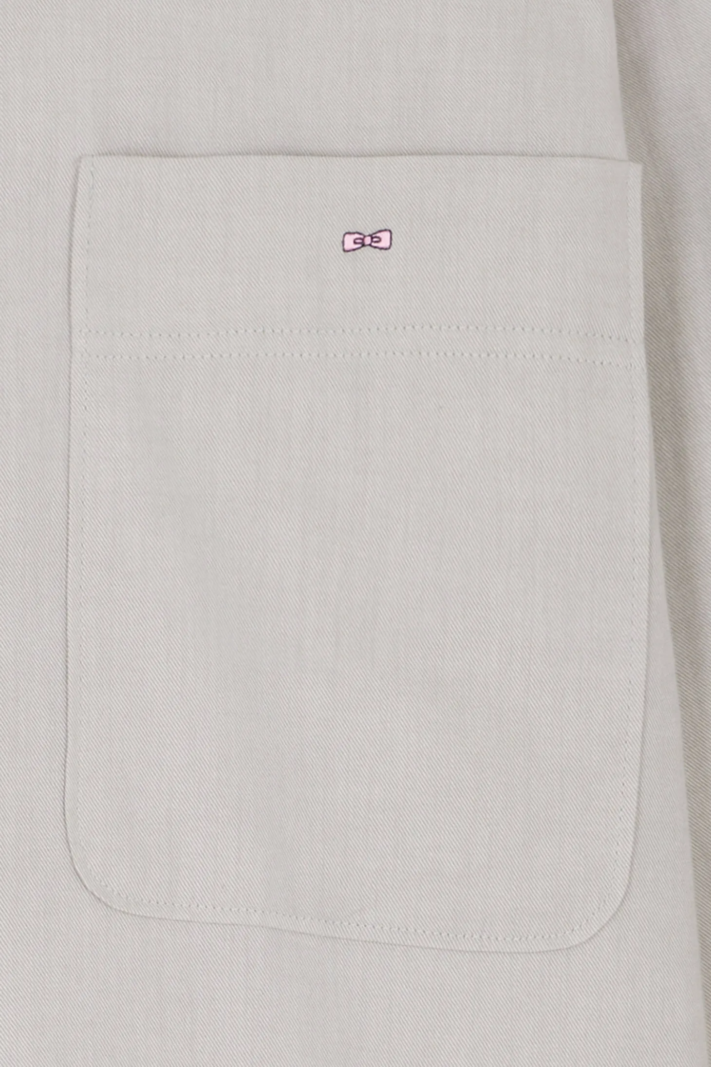 Chemise à carreaux en coton gris à poches plaquées coupe Relaxed