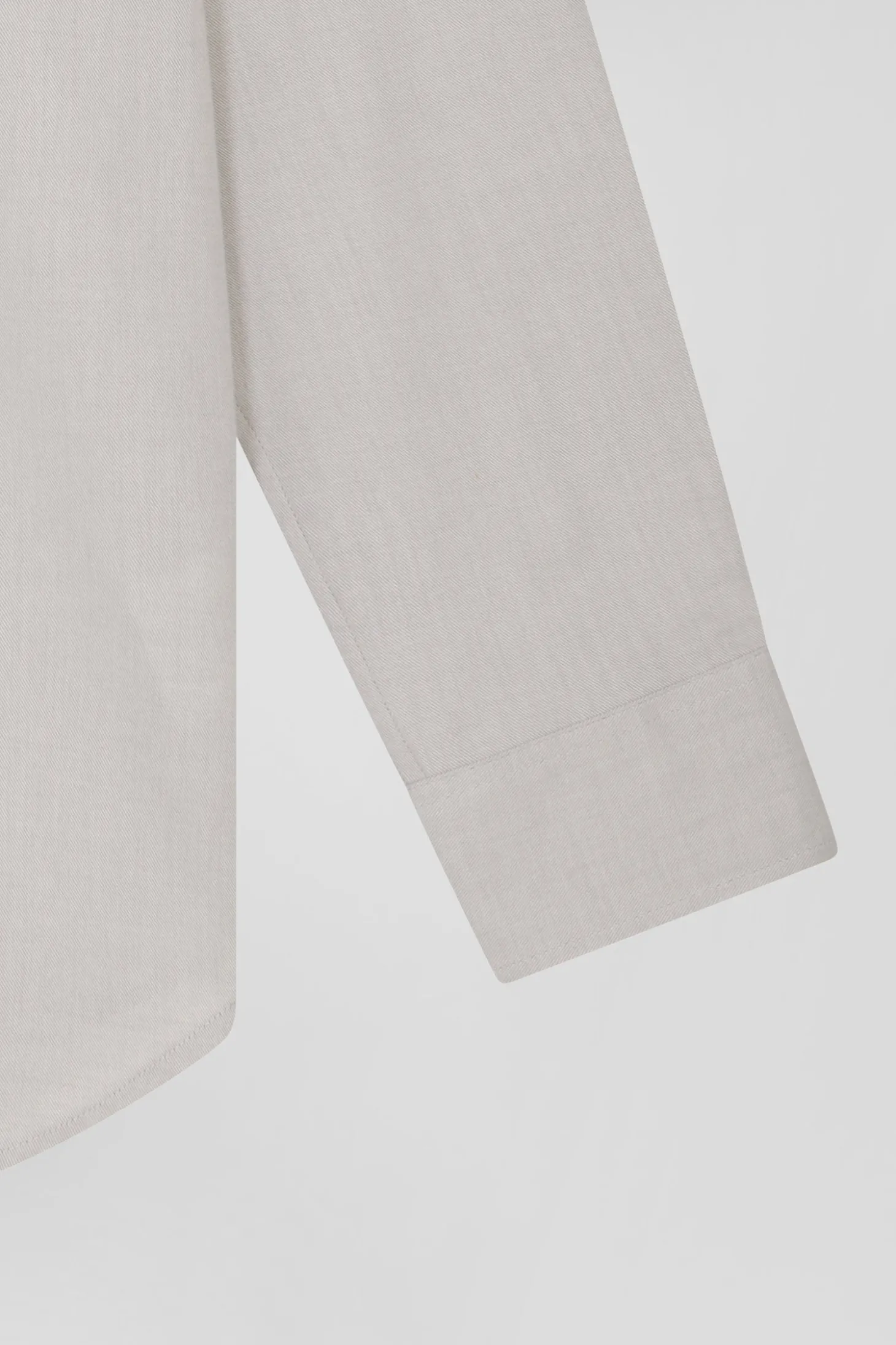 Chemise à carreaux en coton gris à poches plaquées coupe Relaxed