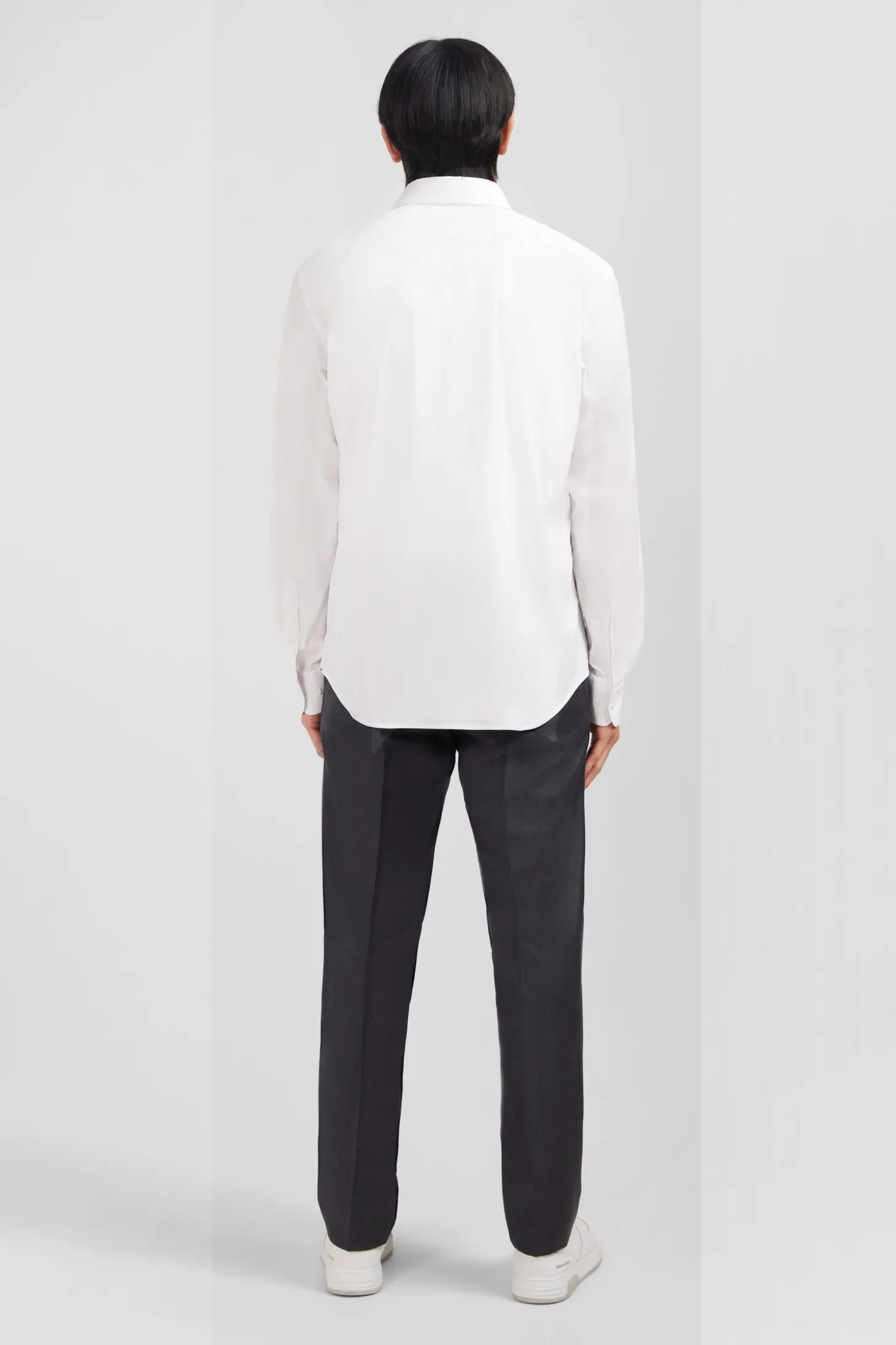 Chemise blanche slim en popeline stretch