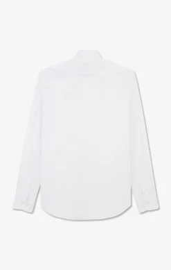 Chemise blanche slim en popeline stretch