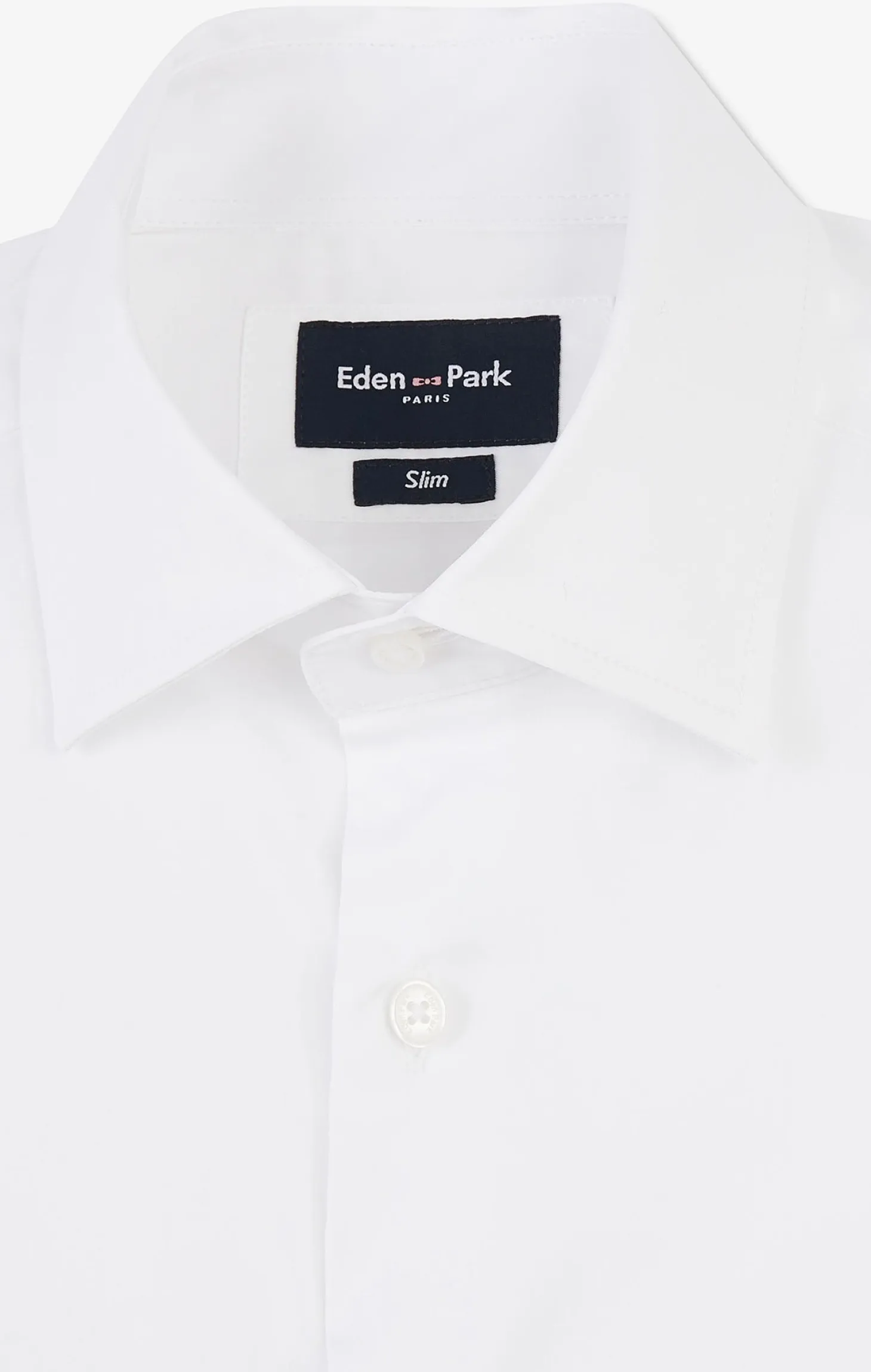 Chemise blanche slim en popeline stretch