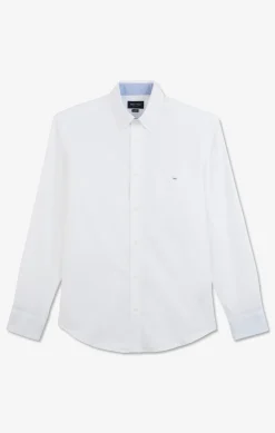 Chemise blanche unie en coton