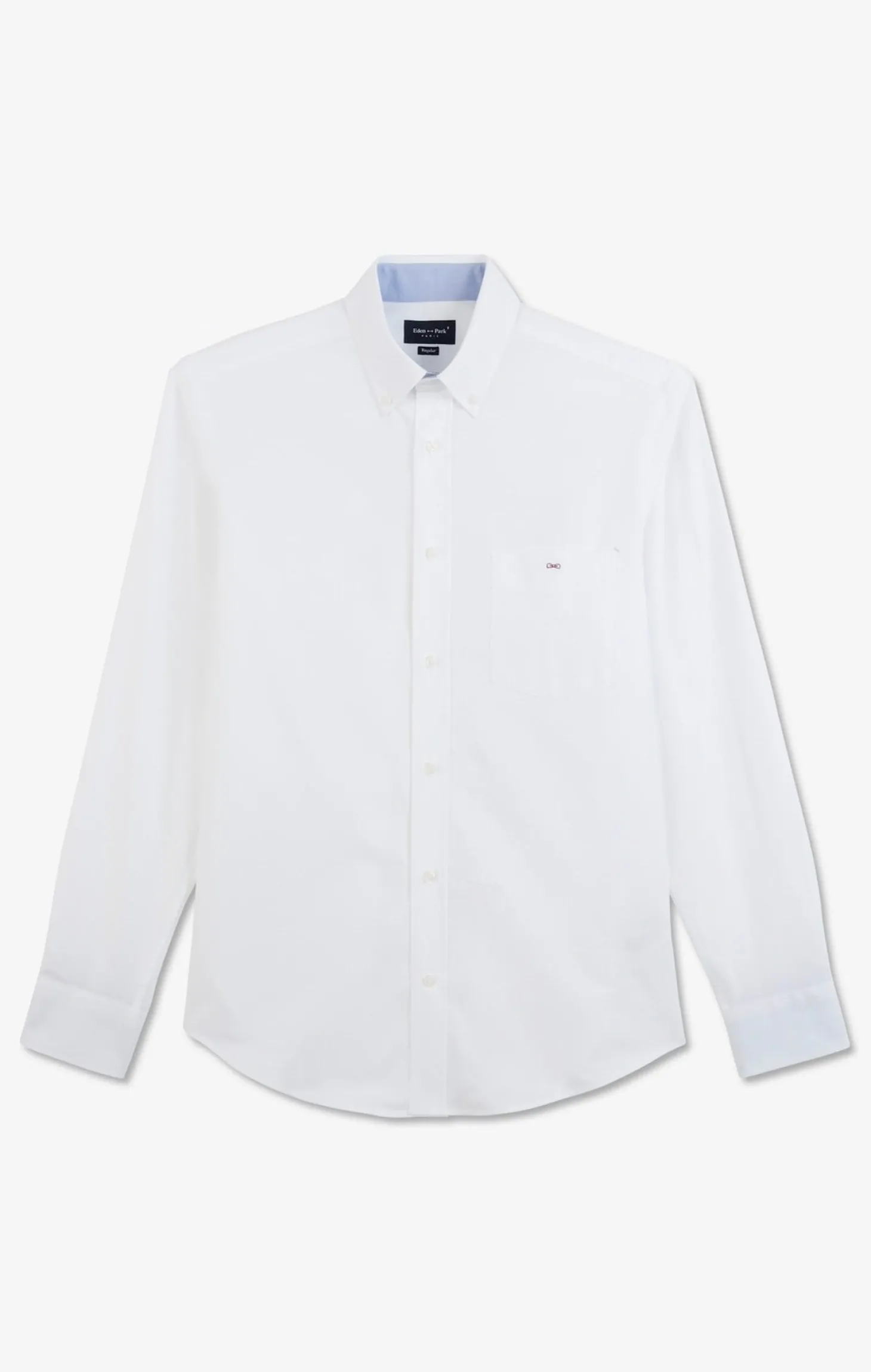 Chemise blanche unie en coton