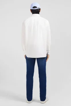 Chemise blanche unie en coton